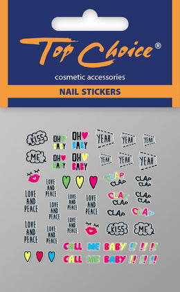 Stickere pentru unghii, set de 6 folii, Top Choice 42300