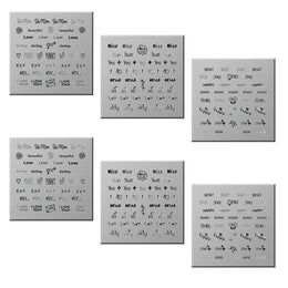 Stickere pentru unghii, set de 6 folii, Top Choice 42317