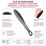 Pila profesionala concava pentru pedichiura Top Choice 7620, granulatie 60/80