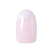 Set 24 unghii artificiale French, ovale, roz, Top Choice, 78422