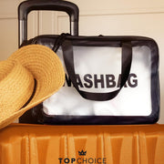 Gentuta cosmetica impermeabila, unisex, WashBag Top Choice 99328, negru