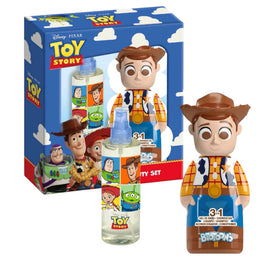Set de baie pentru baieti, Toy Story Woody, cu gel de dus, sampon si balsam 3 in 1, 300 ml si apa de toaleta 100 ml, Disney Pixar, 1444