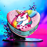 Set apa de toaleta si balsam de buze Unicorn Love, Lorenay, 1790, caseta metalica Heart