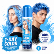 Spray colorant pentru par, fixativ, Venita, 1-Day Color, nr 02, Albastru deschis