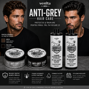 Sampon anti-incaruntire pentru barbati, tonuri medii, Venita Men AntiGrey, 200ml