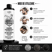 Sampon anti-incaruntire pentru barbati, tonuri inchise, Venita Men AntiGrey, 200ml