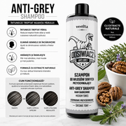 Sampon anti-incaruntire pentru barbati, tonuri medii, Venita Men AntiGrey, 200ml