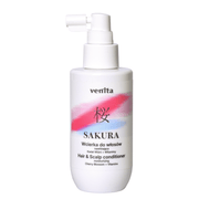 Lotiune hidratanta pentru scalp si par cu Floare de Cires Japonez si Vitamine, Sakura, Venita, 150 ml