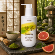 Balsam fortifiant pentru par cu Matcha si Grapefruit Roz, Matcha, Venita, 300ml