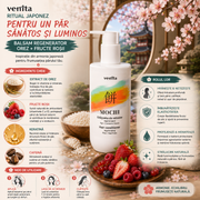 Balsam regenerator pentru par cu Orez si Fructe Rosii, Mochi, Venita, 300 ml