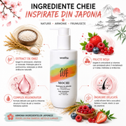 Sampon regenerator pentru par cu Orez si Fructe Rosii Mochi, Venita, 300ml