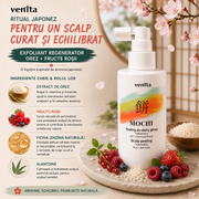 Peeling regenerator pentru scalp cu Orez si Fructe Rosii, Mochi, Venita, 150 ml