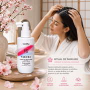 Peeling hidratant pentru scalp cu Floare de Cires Japonez si Vitamine, Sakura, Venita, 150 ml
