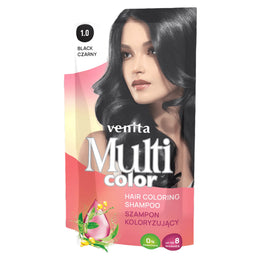 Sampon Colorant si Nuantator, Multicolor, Venita, 1.0 Black, 40g,