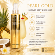 Spray corp cu sclipici Shimmer Body Mist Venita, Pearl Gold, 200ml