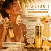 Spray corp cu sclipici Shimmer Body Mist Venita, Pearl Gold, 200ml