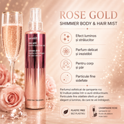 Spray corp cu sclipici Shimmer Body Mist Venita, Rose Gold, 200ml