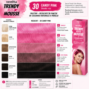 Spuma coloranta de par Trendy, Venita, nr 30, Candy Pink, roz