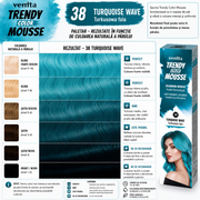 Spuma coloranta de par Trendy, Venita, nr 38, Turquoise Wave, turcoaz