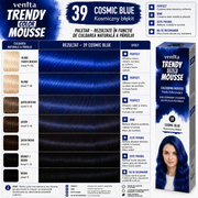 Spuma coloranta de par Trendy, Venita, nr 39, Cosmic Blue, albastru inchis