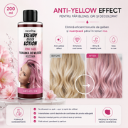 Solutie clatire pentru revitalizarea culorii, Anti Yellow, Roz, Venita, 200 ml