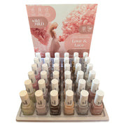 Display cu 36 bucati Lac de unghii Love & Lace, Wild & Mild