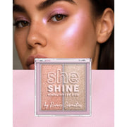 Paleta iluminator Duo She Shine 03 Pink Gleam, Revers, 7,2 g